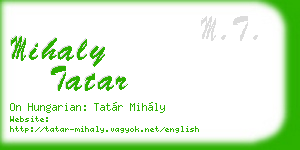 mihaly tatar business card